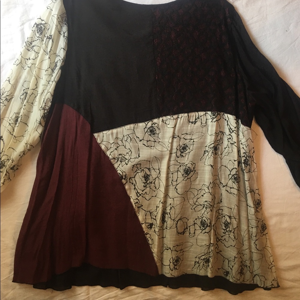 Ali Miles patchwork Tunic women's 2X